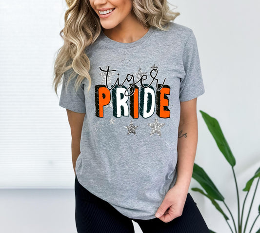 Tiger Pride Silver Stars Graphic Tee