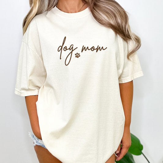 Dog Mom Embroidered Comfort Color