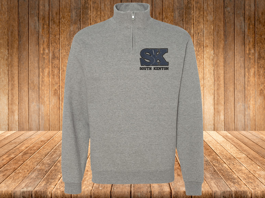 SK South Kenton Embroidered Quarter Zip Fleece Sweatshirt