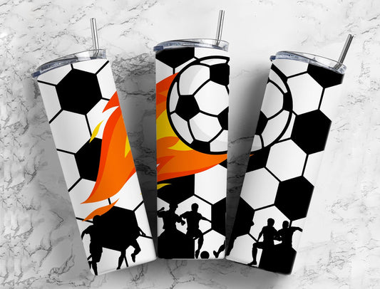 Soccer Completed 20oz Skinny Tumbler