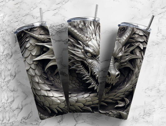 Metal Dragon Completed 20oz Skinny Tumbler