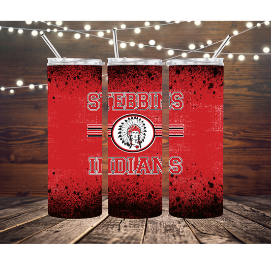 Stebbins Indians Completed 20oz Skinny Tumbler