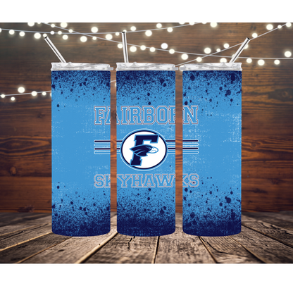 Fairborn Shyhawks Completed 20oz Skinny Tumbler