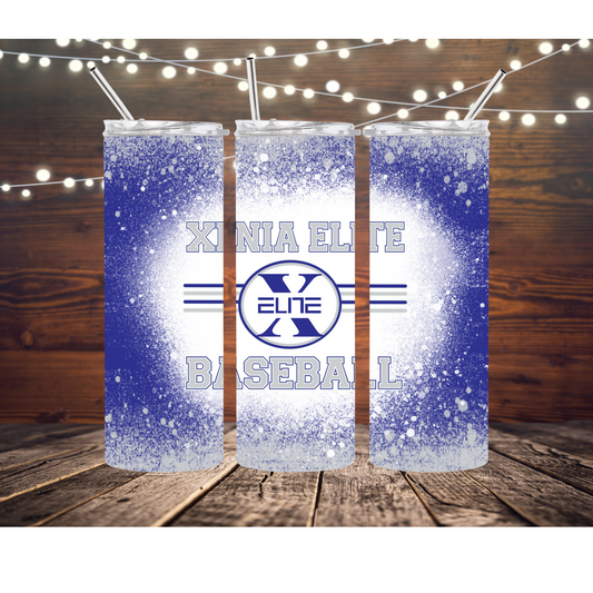 Xenia Elite Baseball Completed 20oz Skinny Tumbler