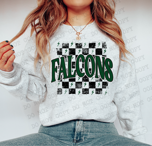 Falcons Checkered Retro Graphic Tee