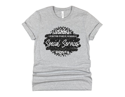 Lawton Public School Special Services Leopard Circle Graphic Tee