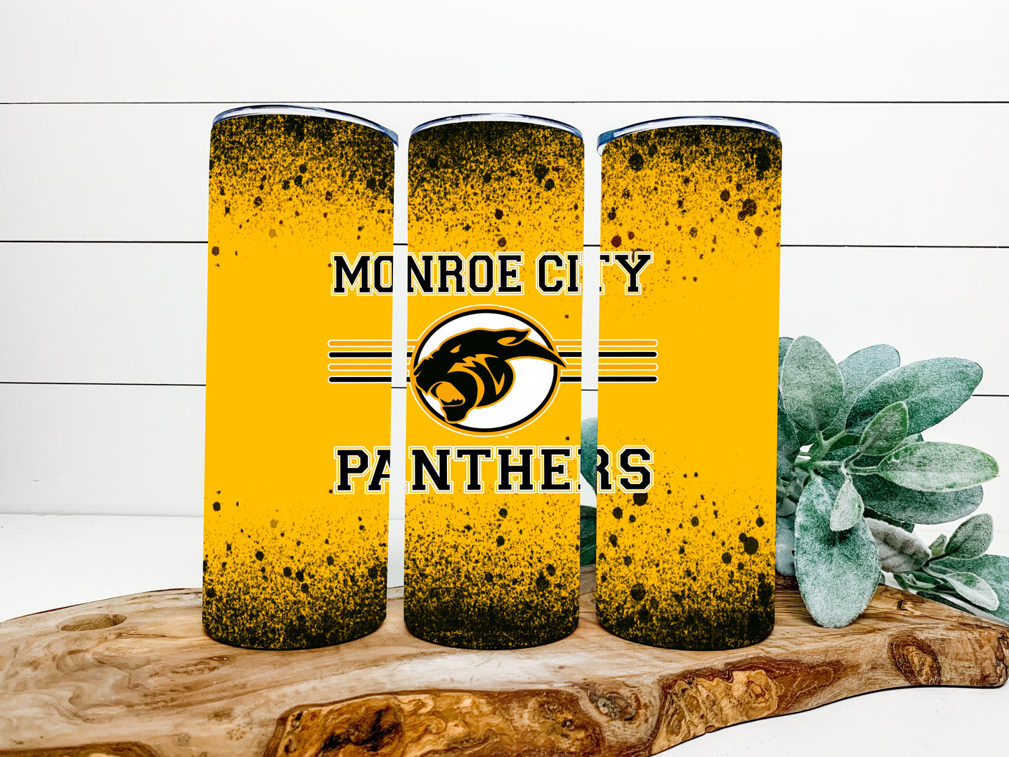 Monroe City Panthers Completed 20oz Skinny Tumbler