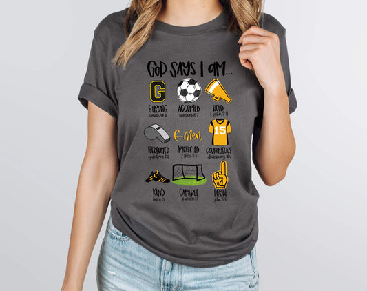 God Says I Am G-Men SOCCER  DTF Transfer