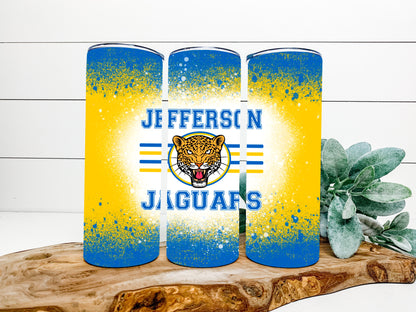 Jefferson Jauguars Completed 20oz Skinny Tumbler