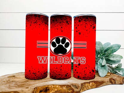 Wildcats  Completed 20oz Skinny Tumbler