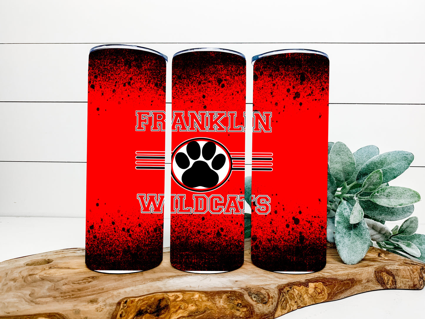 Franklin Wildcats Completed 20oz Skinny Tumbler