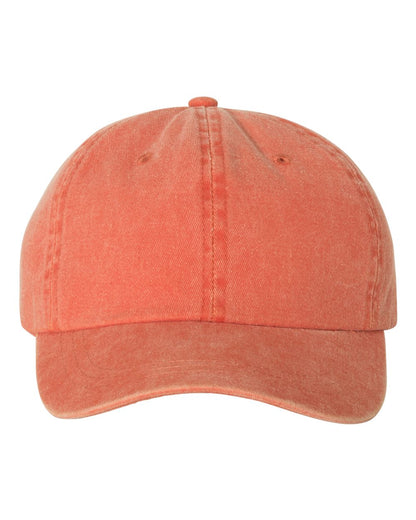 Embroidered Hand Stitch Effect Font on Pigment-Dyed Twill Hat 5-7 Business Day TAT