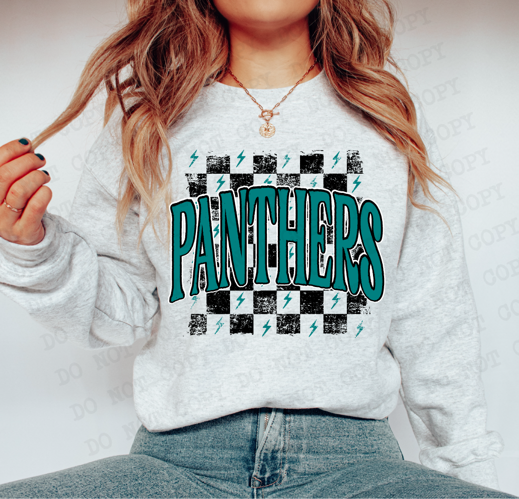 Panthers Teal DTF Transfer