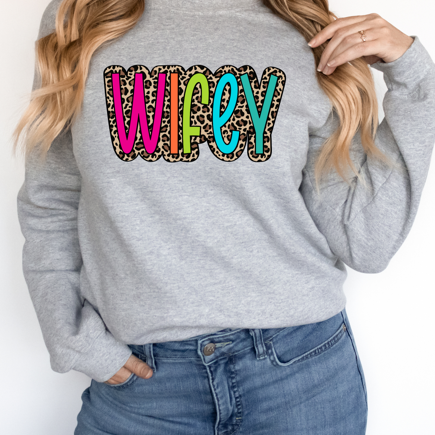 Wifey Colorful Leopard DTF Transfer