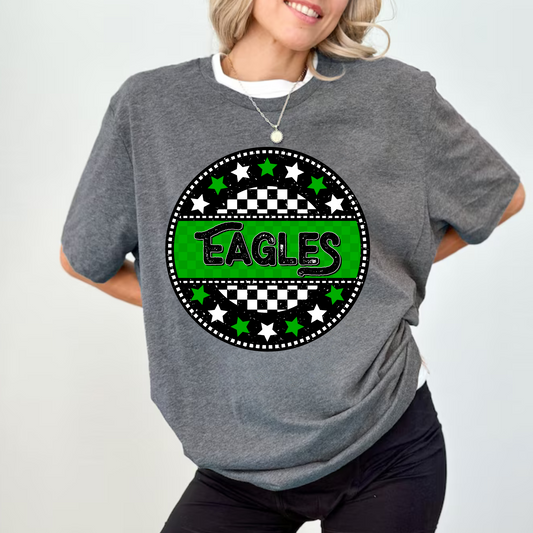 Eagles Green Circle DTF Transfer