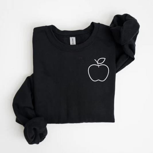 Apple Embroidered Sweatshirt