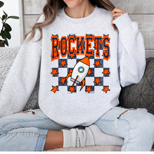 Rockets Retro Varsity DTF Transfer