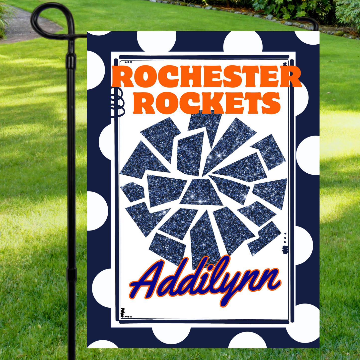 Rochester Rockets Cheer Garden Flag