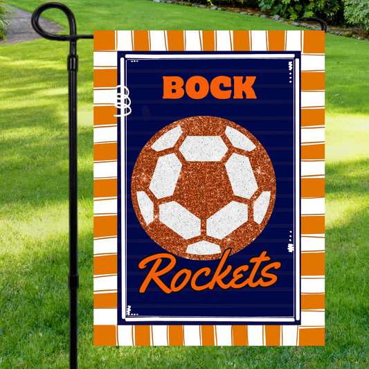 Soccer Rockets Garden Flag