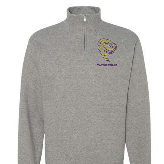 Taylorville  Embroidered Quarter Zip Fleece Sweatshirt