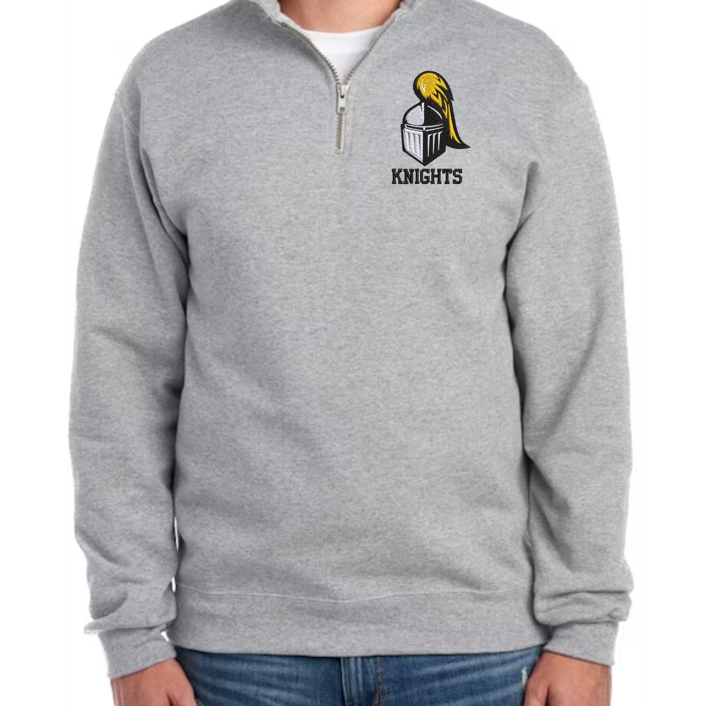 Knights Embroidered Quarter Zip Fleece Sweatshirt