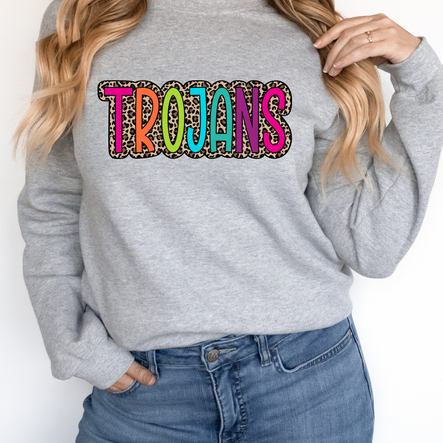 Trojans Colorful Leopard DTF Transfer