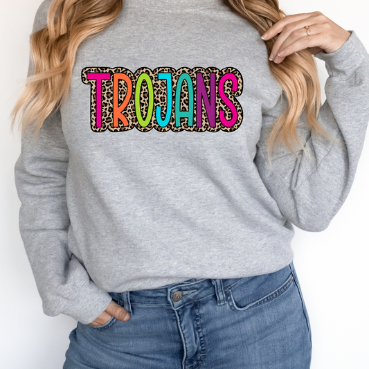 Trojans Colorful Leopard DTF Transfer