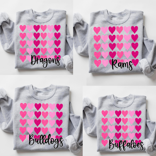 Custom Mascot Hearts - No Physical Item!