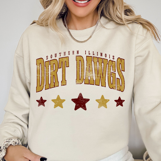 Dirt Dawgs  Distressed Stars DTF Transfer