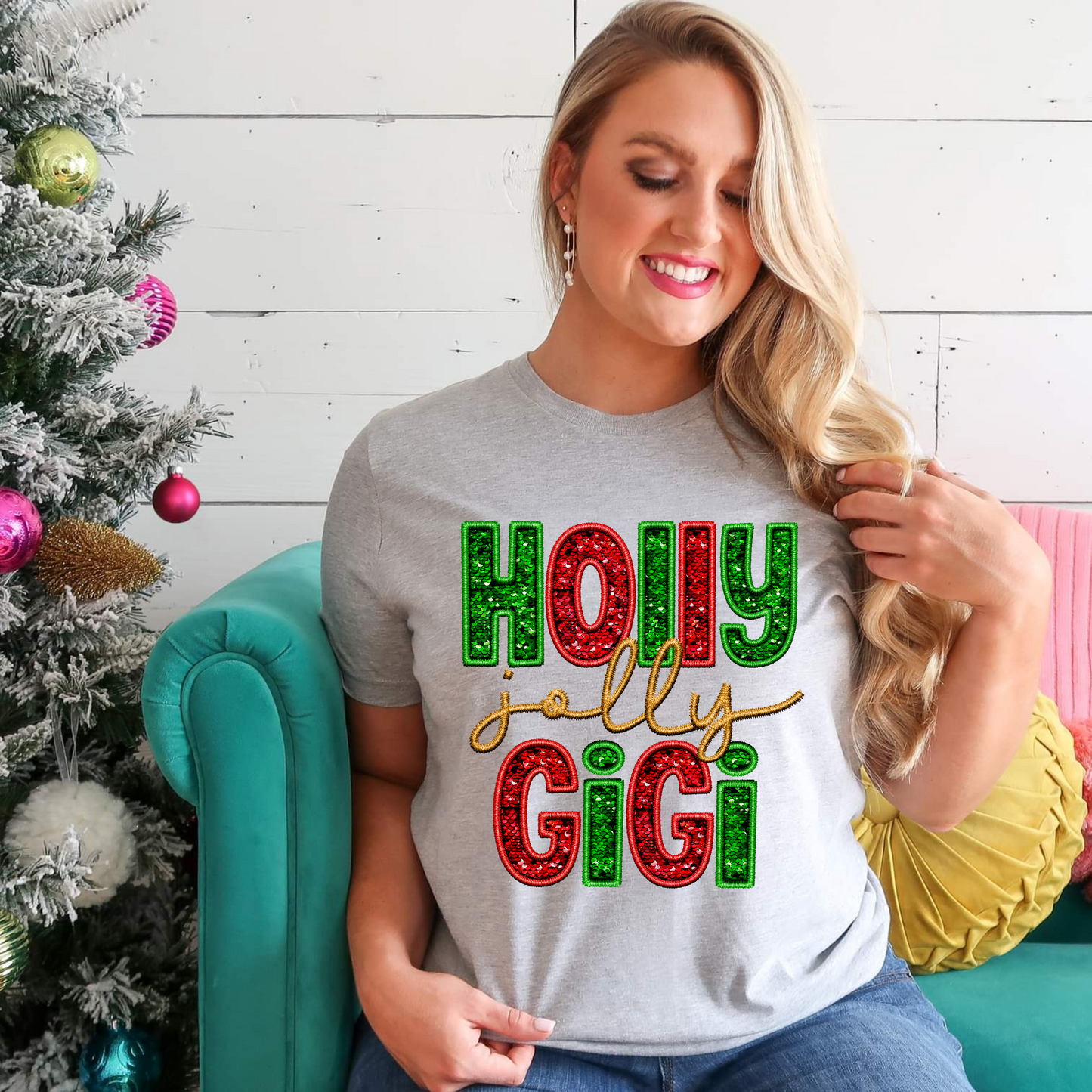 Holly Jolly GIGI DTF Transfer