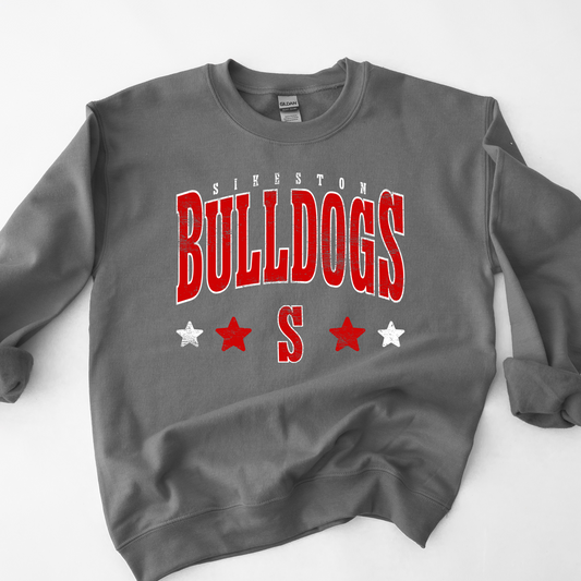 Sikeston Bulldogs Distressed Stars Graphic Tee