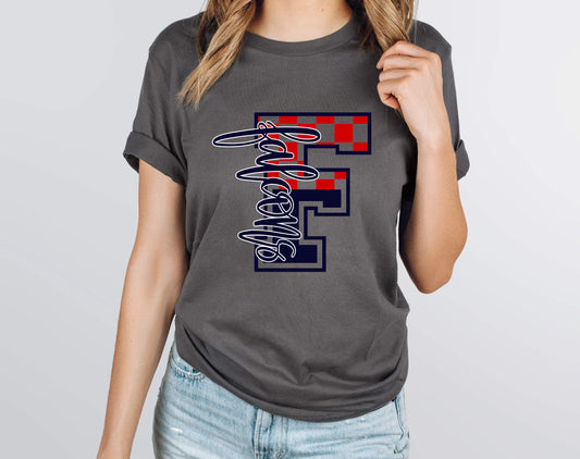 Falcons Checkered Graphic Tee