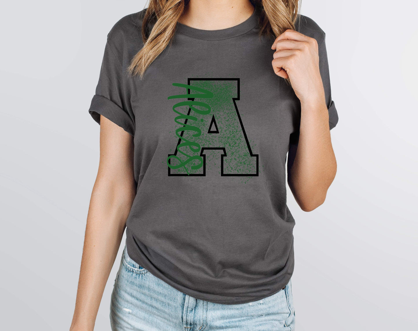 Alices Green Splatter Graphic Tee