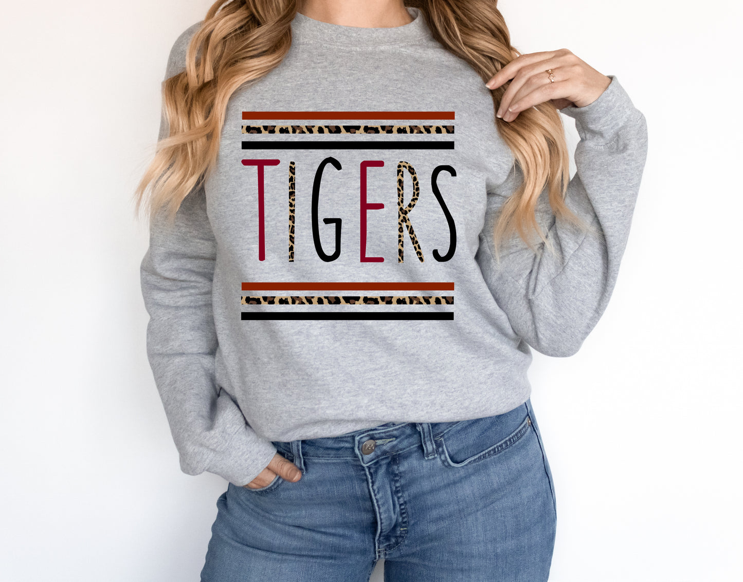 Tigers Skinny Mascot Graphic Tee