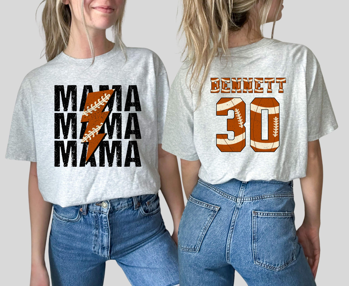 MAMA Customizable Football Graphic Tee