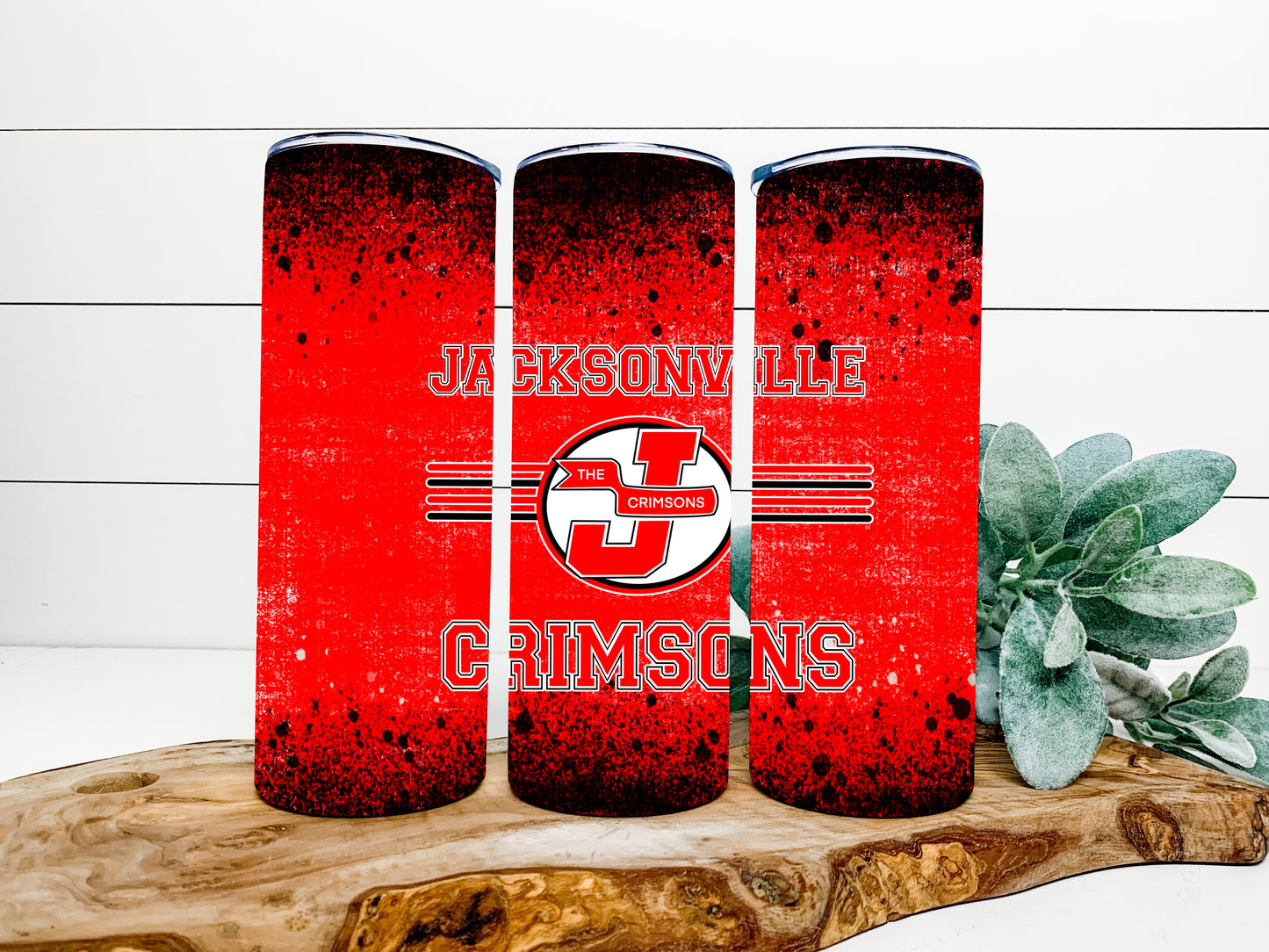 Jacksonville Crimsons Completed 20oz Skinny Tumbler