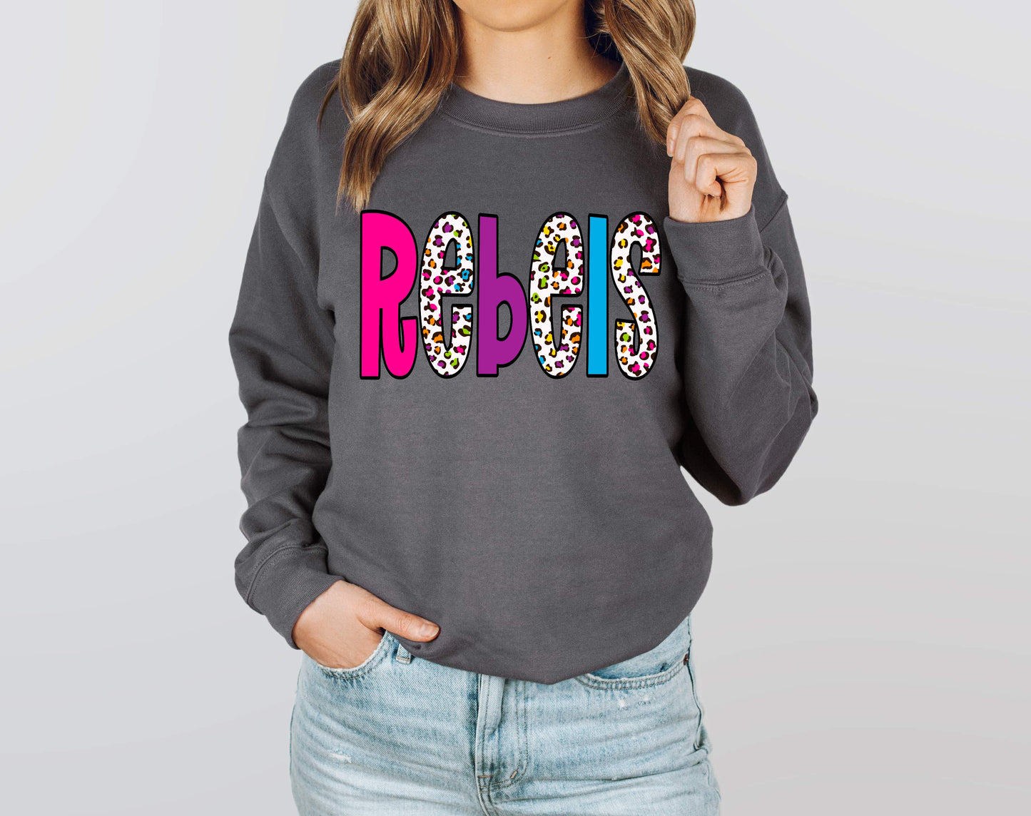 Rebels Rainbow Leopard Graphic Tee