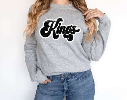 Kings Vintage Retro Shadow Distressed DTF Transfer