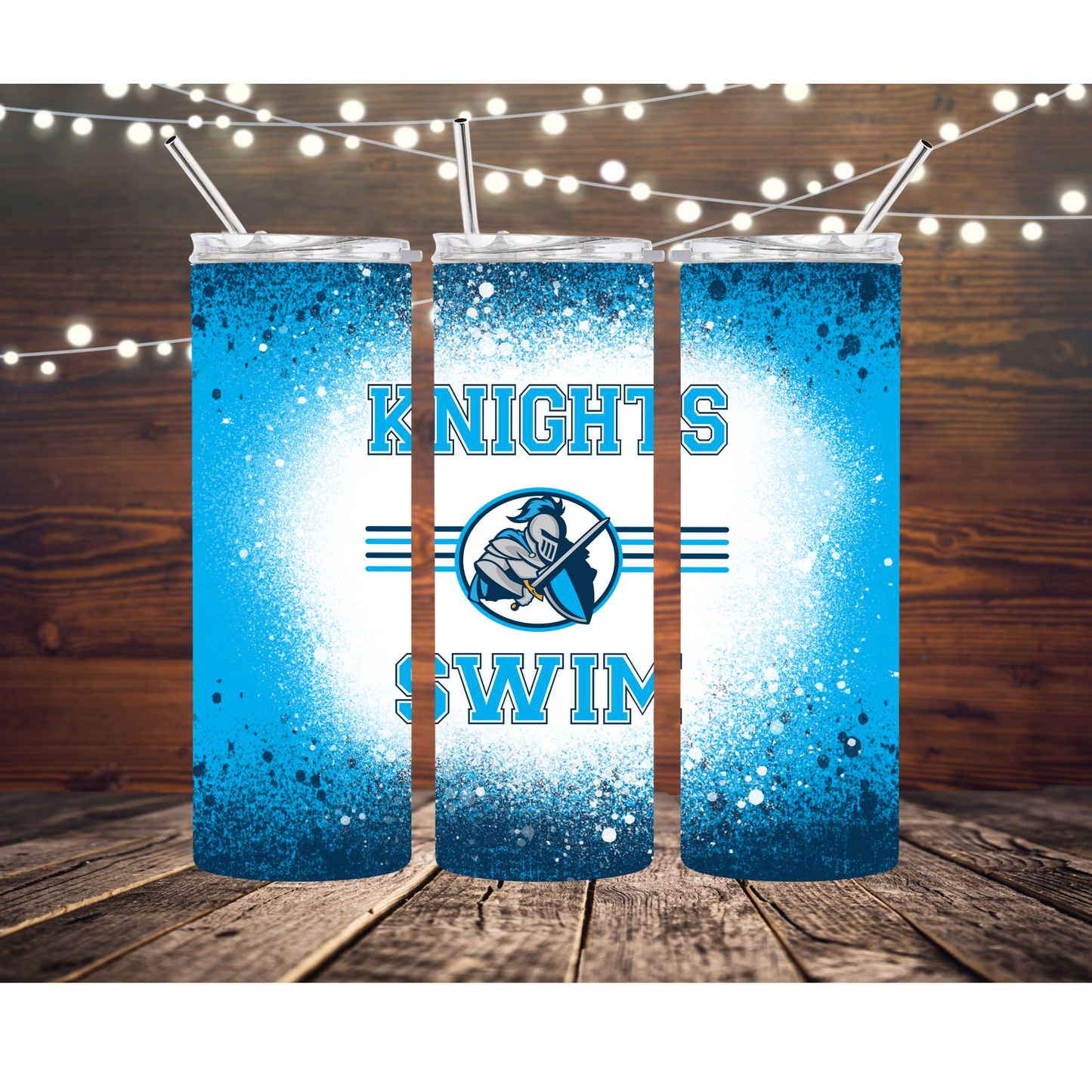 Knights Swim Completed 20oz Skinny Tumbler