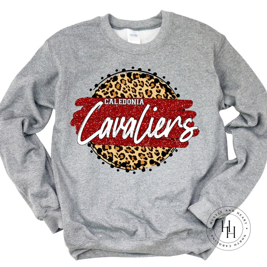 Caledonia Cavaliers Gold Tan Leopard Shirt