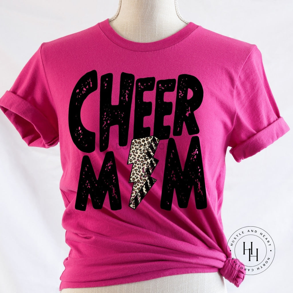 Cheer Mom Lightning Bolt Graphic Tee