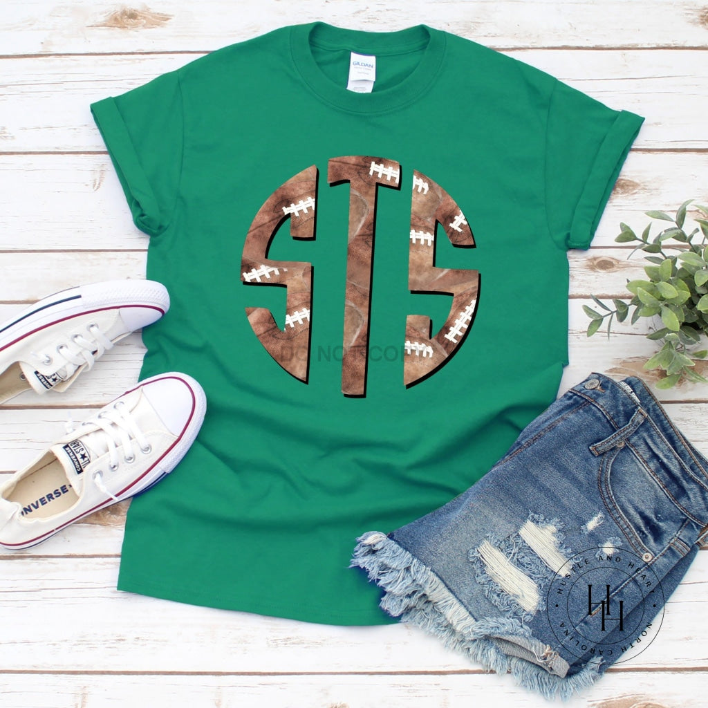 Football Monogram Graphic Tee Shirt