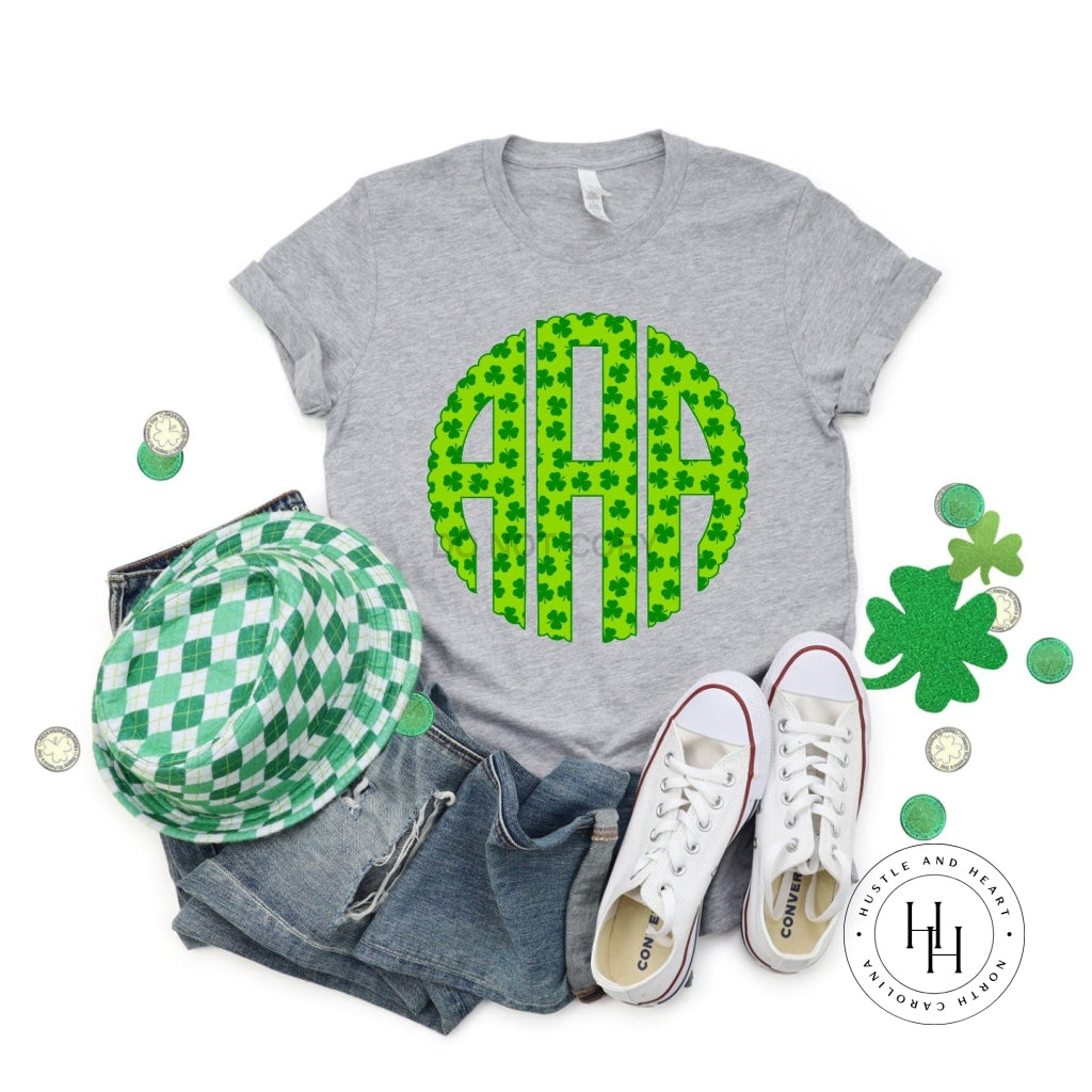 Four Clover Monogram Graphic Tee Shirt