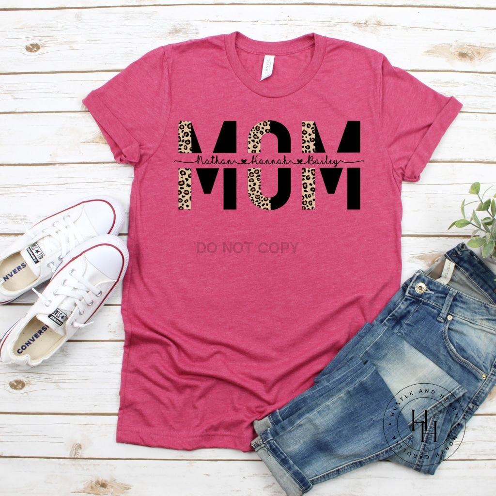 Half Leopard Customizable MOM Graphic Tee