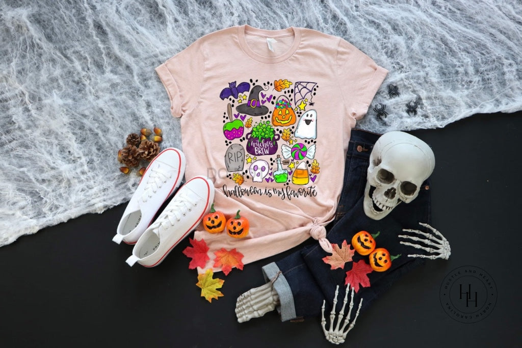 Halloween Is My Favorite Graphic Tee Dtg