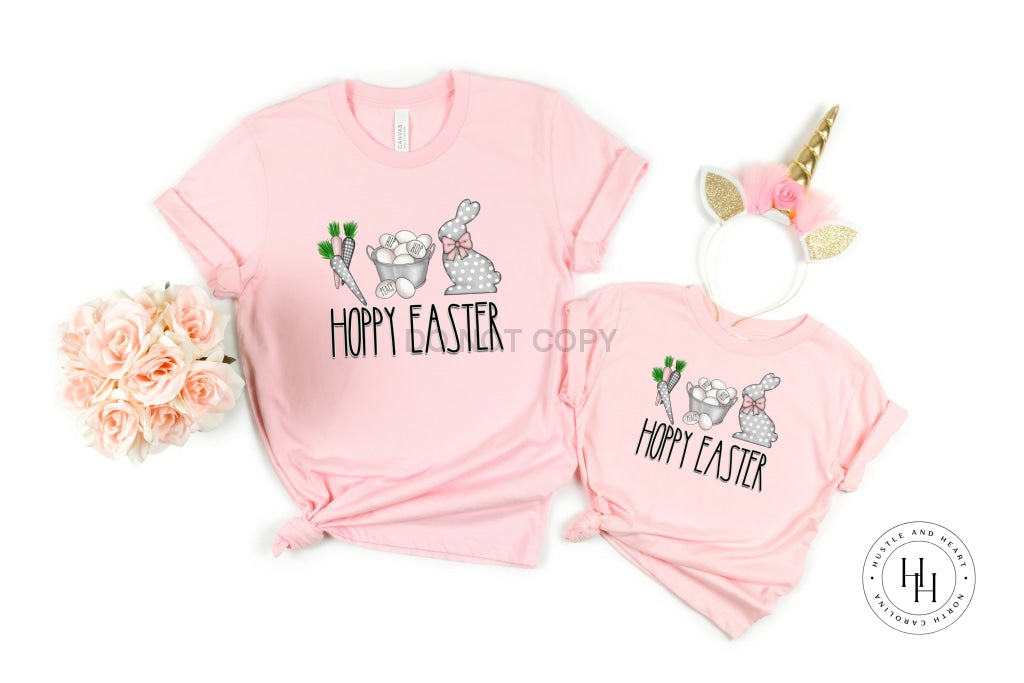 Hoppy Easter Graphic Tee Youth Small Dtg