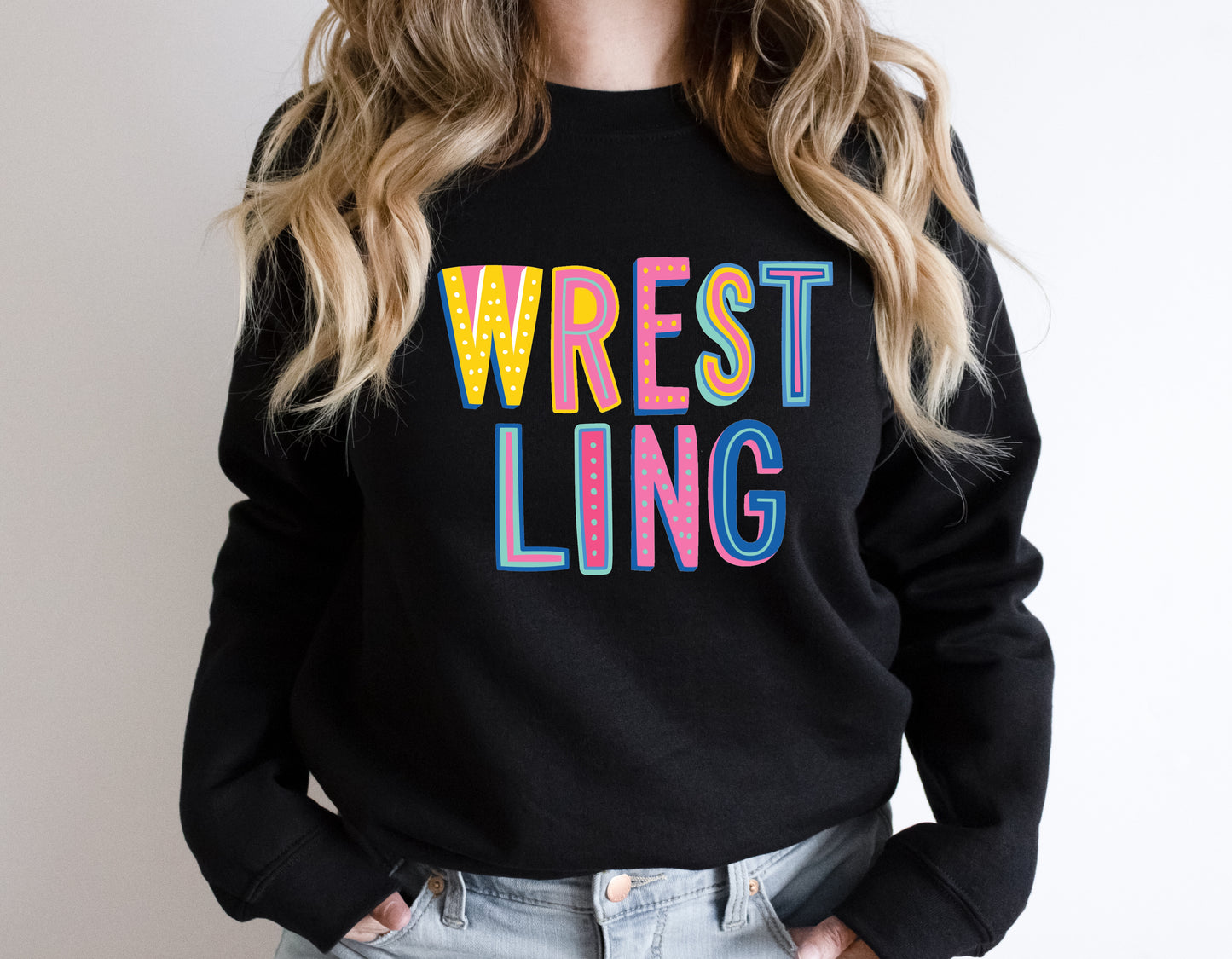 Wrestling Colorful Graphic Tee