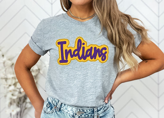 Indians Faux Applique