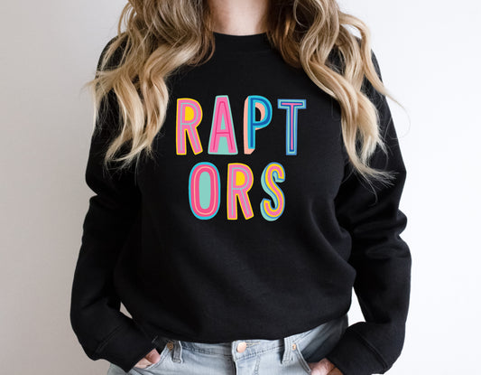 Raptors Colorful Graphic Tee