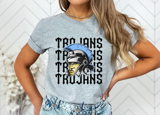 Trojans Repeating Custom Mascot Graphic Tee